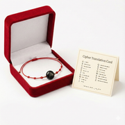 Handcrafted Oltu Stone Morse Code Bracelet - Secret Message