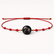 Handcrafted Oltu Stone Morse Code Bracelet - Secret Message