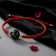 Handcrafted Oltu Stone Morse Code Bracelet - Secret Message