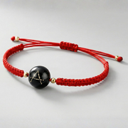 Handcrafted Oltu Stone Morse Code Bracelet - Secret Message